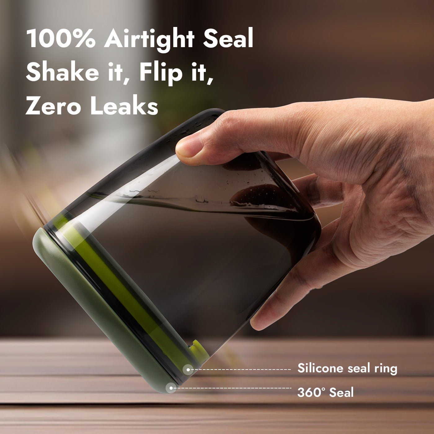 iKoffy FreshGuard Coffee Canisters is one of the best coffee canisters, with a 100% airtight seal and no leaks when shaken.
