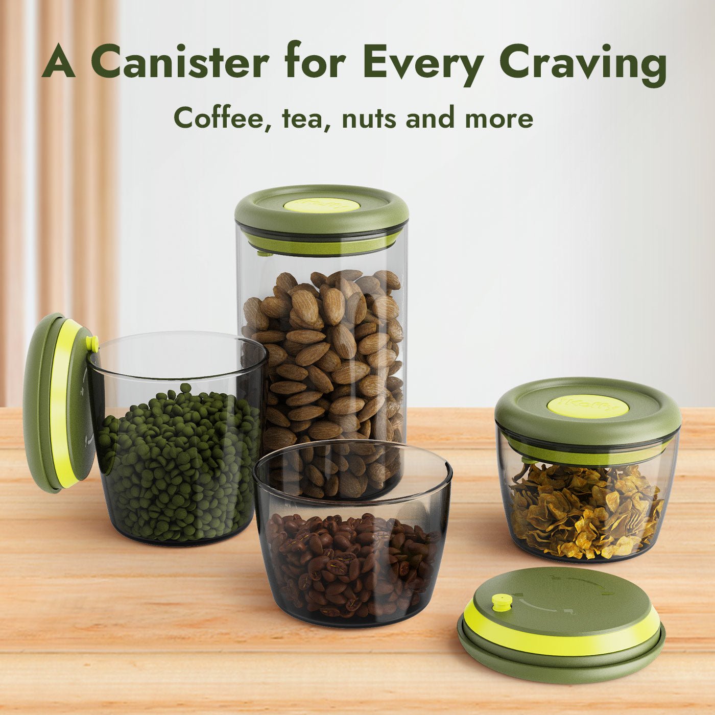 iKoffy Tea Coffee Sugar Canisters – Ideal as tea, coffee, and sugar canisters, offering versatile storage for all your needs