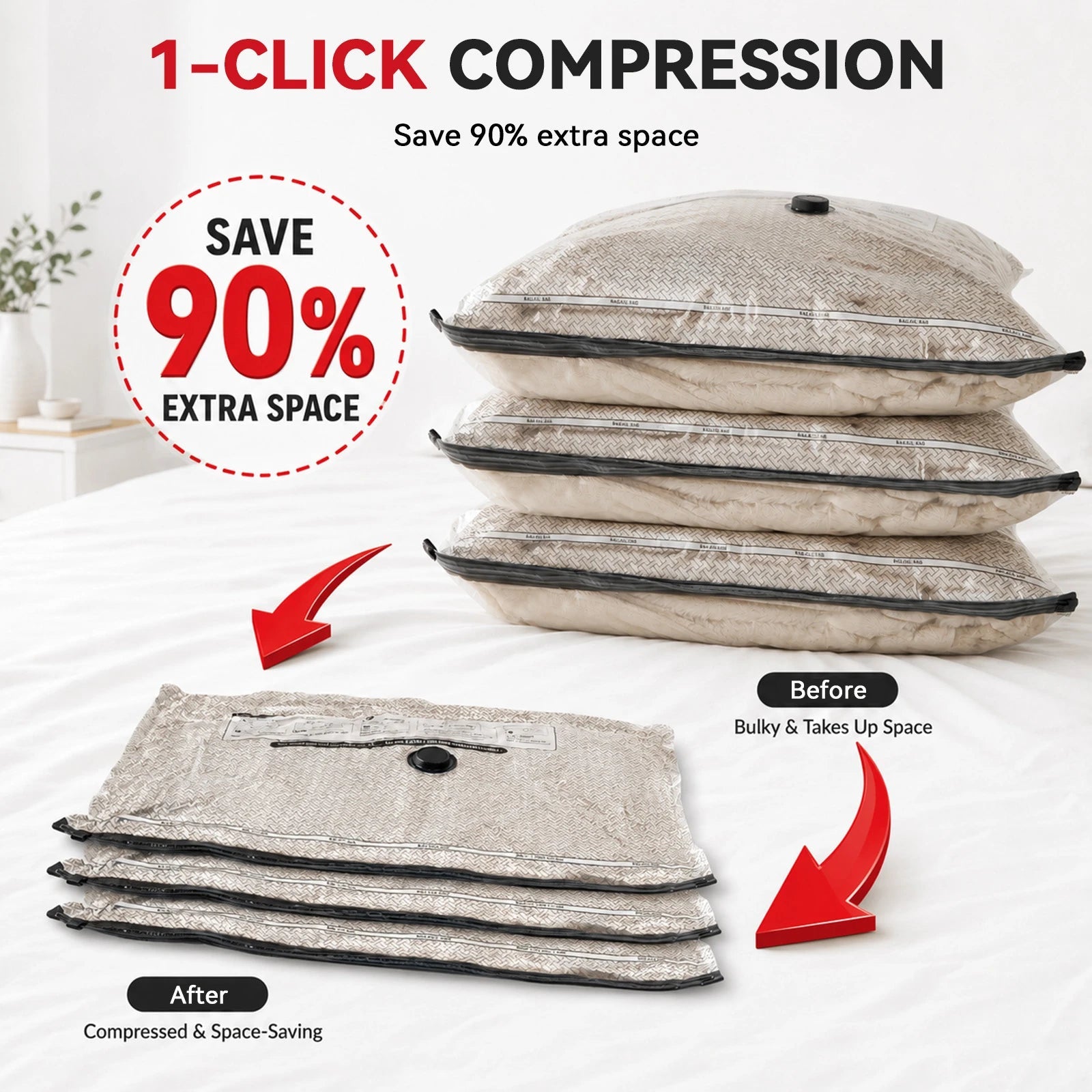 Ikoffy VacGo Travel Vacuum Storage Bag Kit