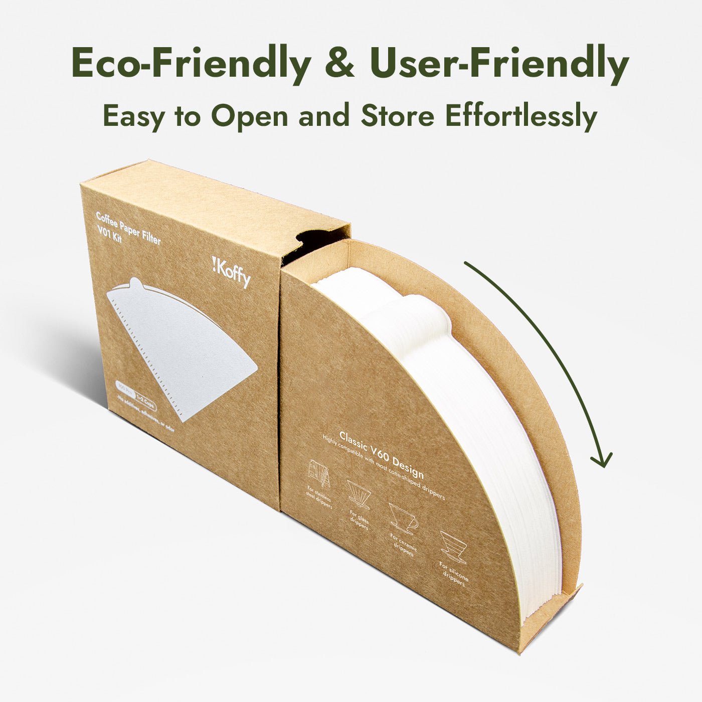 Pour over coffee filter paper designed for a smooth and balanced extraction