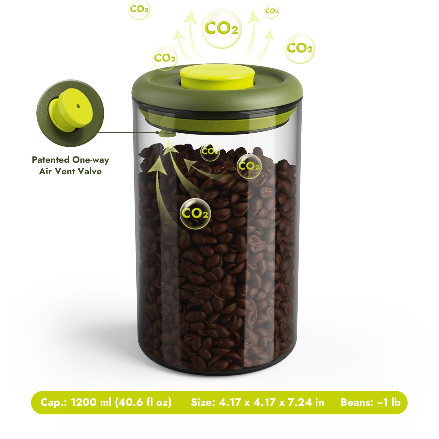 iKoffy FreshGuard Coffee Canister Pro