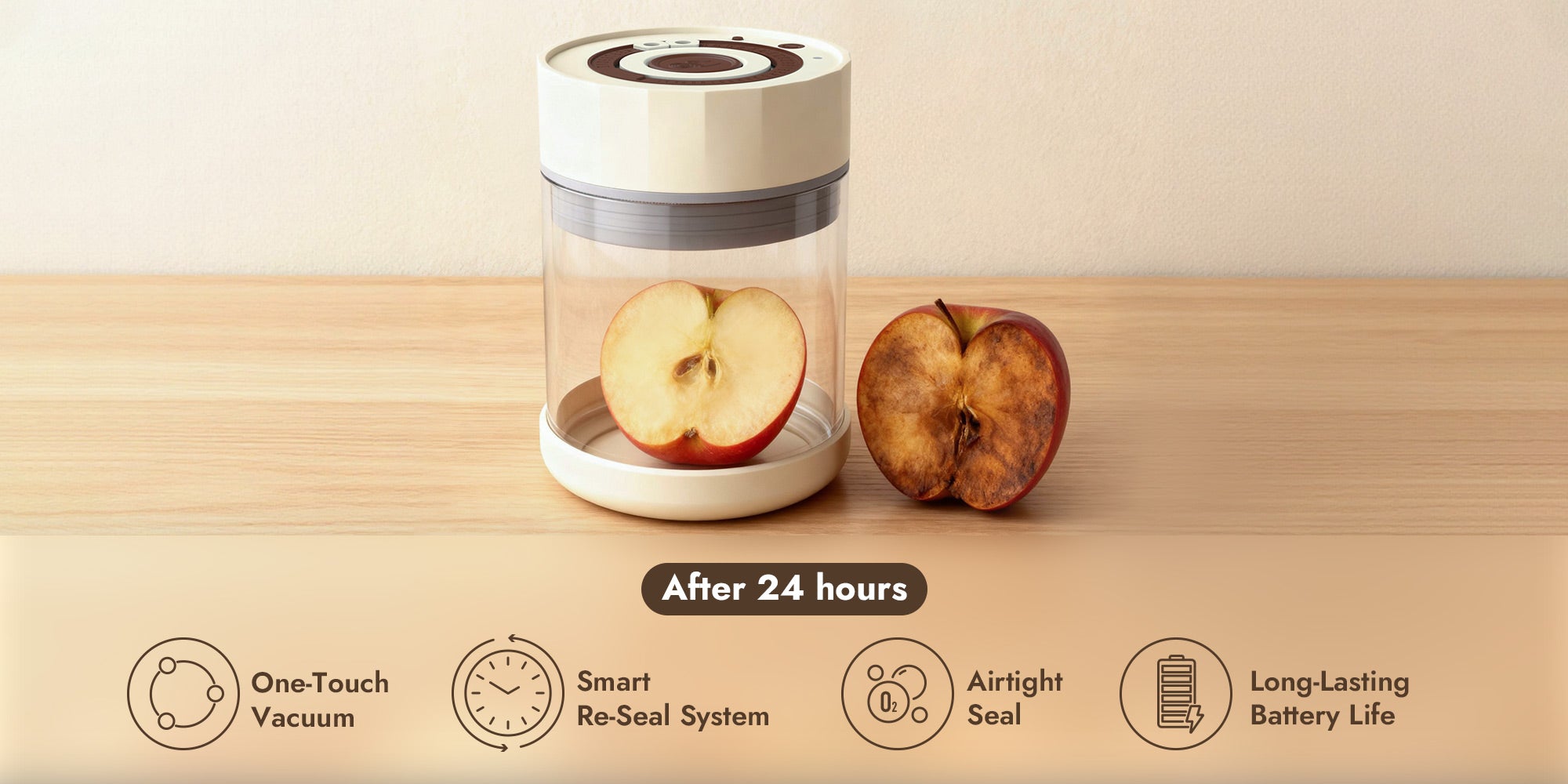 iKoffy FreshLock Electric Vacuum Canister