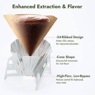 Portable Collapsible Stainless Steel Coffee Dripper