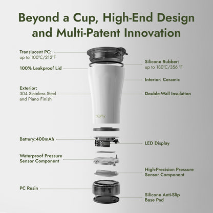 GoBrew portable smart coffee brewing cup with built-in scale for precision brewing.