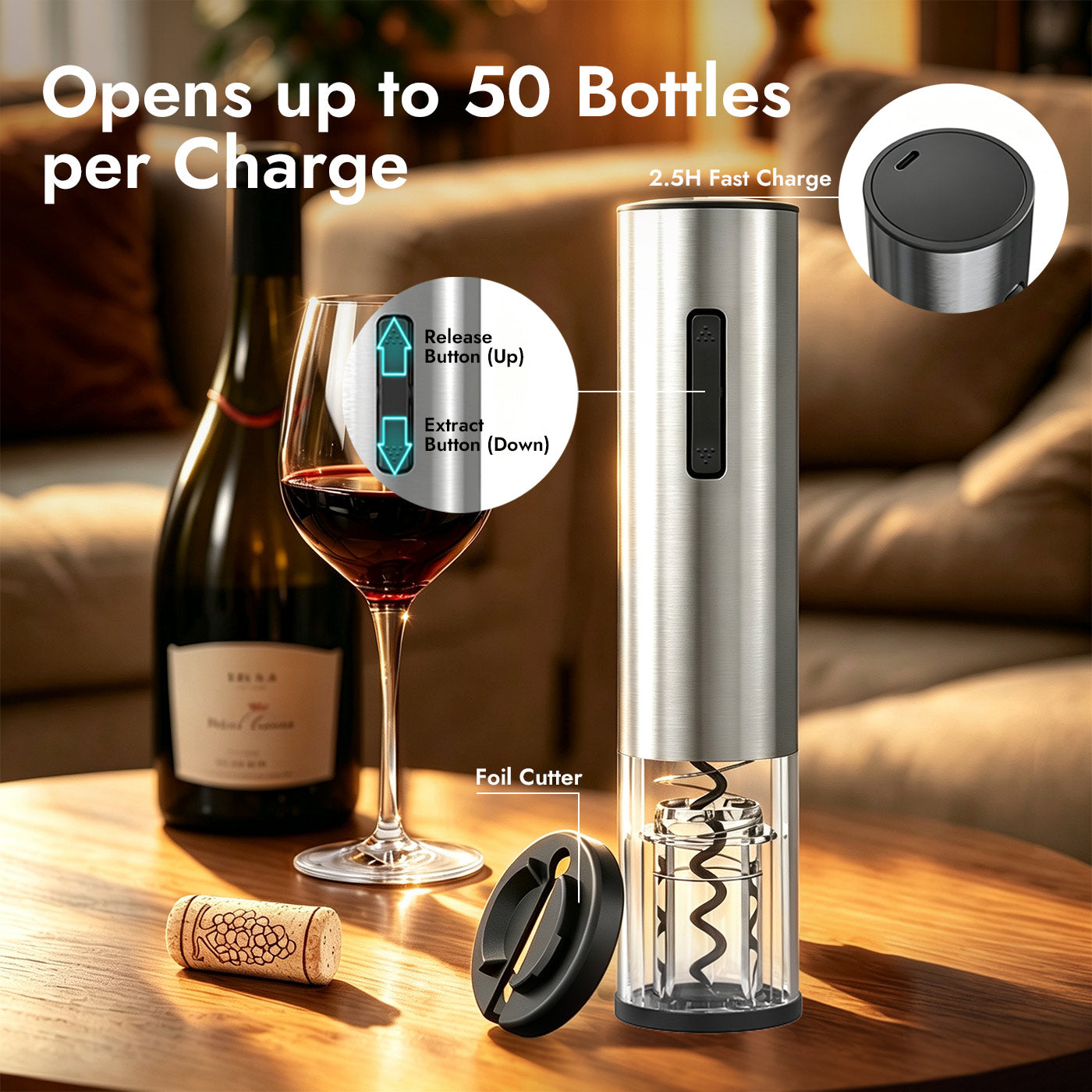 AutoPop Rechargeable Electric Wine Opener