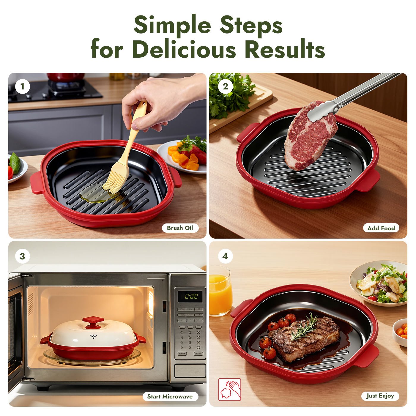 iKoffy Microwave Multi-Function Grill Pot