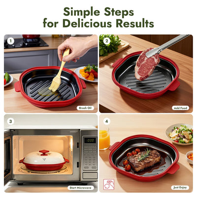 iKoffy Microwave Multi - Function Grill Pot