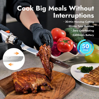 iKoffy SliceMaster X High - Power Cordless Electric Knife