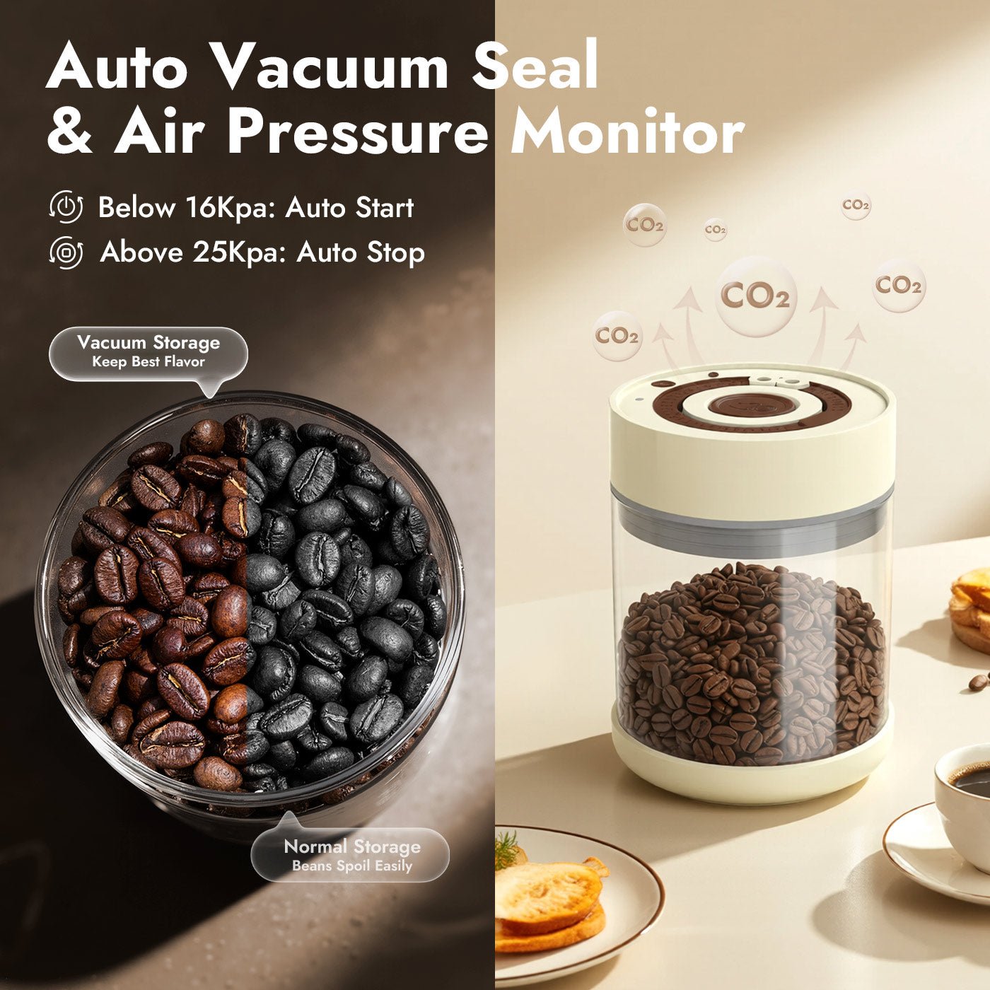 iKoffy FreshLock Electric Vacuum Canister