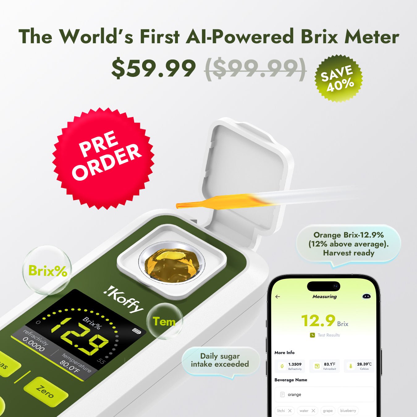 iKoffy AI Brix Refractometer[Pre-Order]