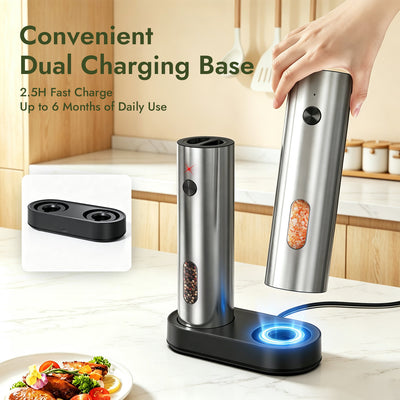 Electric Salt and Pepper Grinder Set