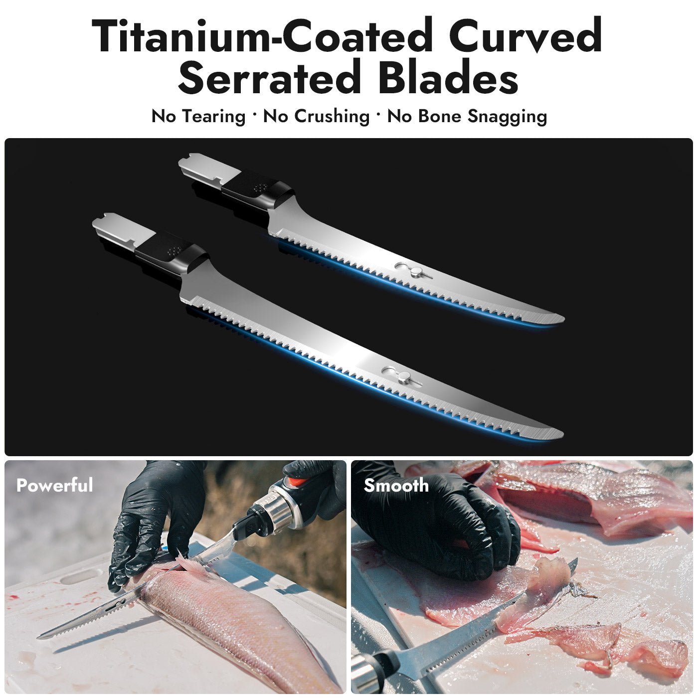 iKoffy SliceMaster Electric Fillet Knife – Waterproof 45W Cordless