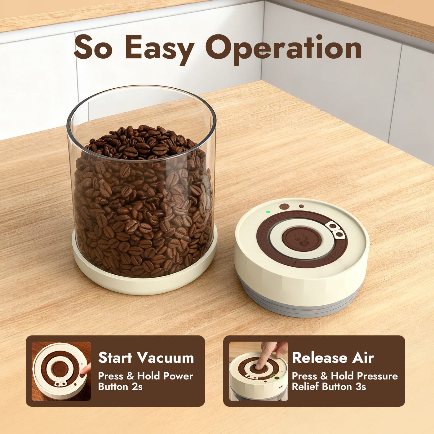 OoBLE Vacuum storage container 中型 iKoffy FreshLock Electric Vacuum Canister