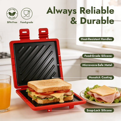 iKoffy Microwave Sandwich Press Pot